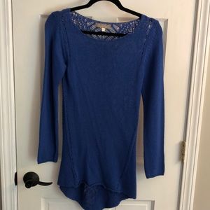 Royal Blue Bianca B Open Weave Back Sweater